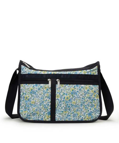 【極美品】 レスポートサック フラワータペストリー ショルダーバッグ 総柄 DELUXE EVERYDAY BAG タペストリーフラワーブルー（ショルダーバッグ