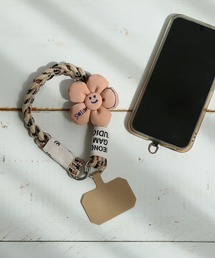 colleca la（コレカラ）の「ミックスカラー にっこりフラワースマホハンドストラップ（スマホグッズ）」