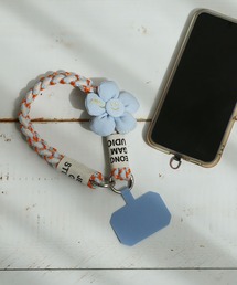 colleca la（コレカラ）の「ミックスカラー にっこりフラワースマホハンドストラップ（スマホグッズ）」