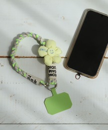 colleca la（コレカラ）の「ミックスカラー にっこりフラワースマホハンドストラップ（スマホグッズ）」