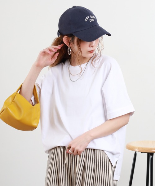 FUNALIVE（ファンアライブ）の「USAコットン袖ロールアップオーバーサイズTシャツ 半袖（Tシャツ/カットソー・レディース・アイボリー/ホワイト・F）」の5枚目の写真