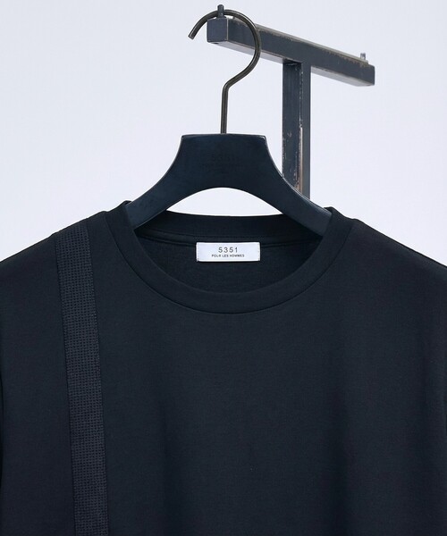 5351 POUR LES HOMMES（ゴーサンゴーイチプールオム）の「【Wide L-Line】半袖Tシャツ（Tシャツ/カットソー・メンズ・ブラック/ブルー/ホワイト・48/46/44/50）」の6枚目の写真