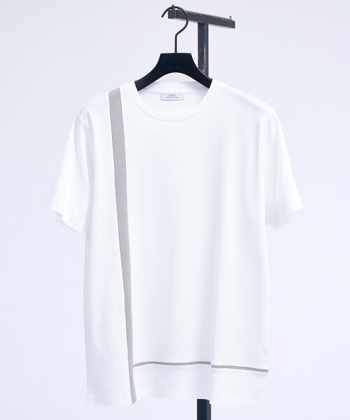 5351 POUR LES HOMMES（ゴーサンゴーイチプールオム）の「【Wide L-Line】半袖Tシャツ（Tシャツ/カットソー・メンズ・ブラック/ブルー/ホワイト・48/46/44/50）」の6枚目の写真