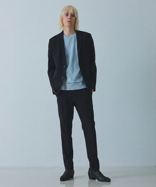 5351 POUR LES HOMMES（ゴーサンゴーイチプールオム）の「【Wide L-Line】半袖Tシャツ（Tシャツ/カットソー・メンズ・ブラック/ブルー/ホワイト・48/46/44/50）」の4枚目の写真