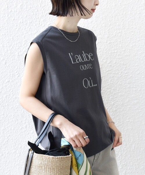 SHIPS(シップス)の「メルティ コットン プリント ロゴ フレンチスリーブ TEE(Tシャツ/カットソー・レディース・ブラウン/ホワイト/ダークグレー・ONE SIZE)」の16枚目の写真