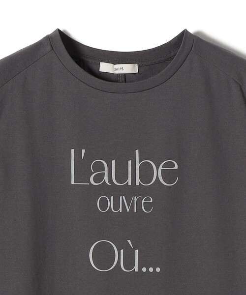 SHIPS(シップス)の「メルティ コットン プリント ロゴ フレンチスリーブ TEE(Tシャツ/カットソー・レディース・ブラウン/ホワイト/ダークグレー・ONE SIZE)」の9枚目の写真