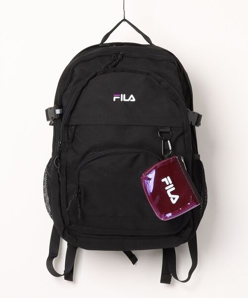 FILA(フィラ)の「【FILA/フィラ】【大容量29L A4サイズ対応】クリアポーチ付きバックパック 通勤・通学 PCポケット 部活 韓国ファッション ストリート(バックパック/リュック・メンズ・パープル/ブラック/サックスブルー・FREE)」の11枚目の写真