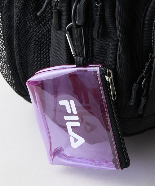 FILA(フィラ)の「【FILA/フィラ】【大容量29L A4サイズ対応】クリアポーチ付きバックパック 通勤・通学 PCポケット 部活 韓国ファッション ストリート(バックパック/リュック・メンズ・パープル/ブラック/サックスブルー・FREE)」の14枚目の写真