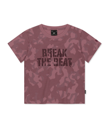 W CAMO PATTERN TEE - BURGANDY