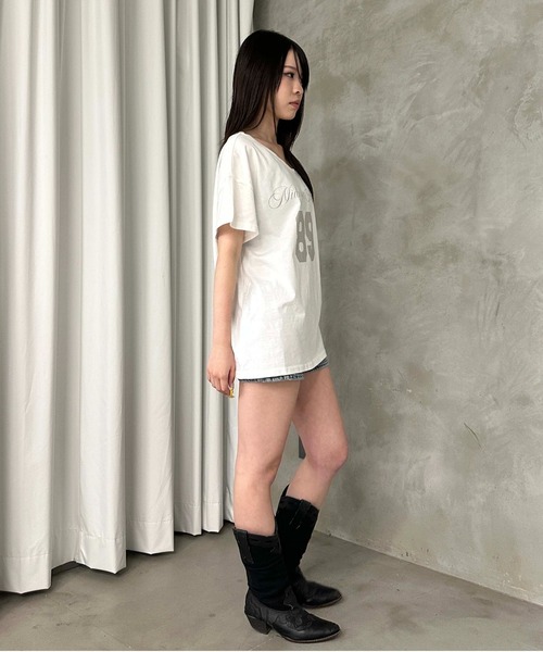 sedacle girl(セダクルガール)の「オフショルナンバリングT(Tシャツ/カットソー・レディース・オフホワイト・FREE)」の11枚目の写真