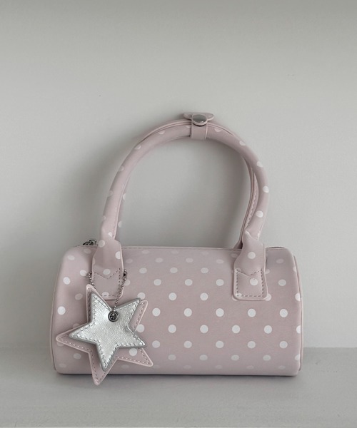 frunco(フランコ)の「星チャーム付きドットミニBAG(ハンドバッグ・レディース・ホワイト/ピンク/イエロー/ブラック/ブルー・FREE)」の5枚目の写真
