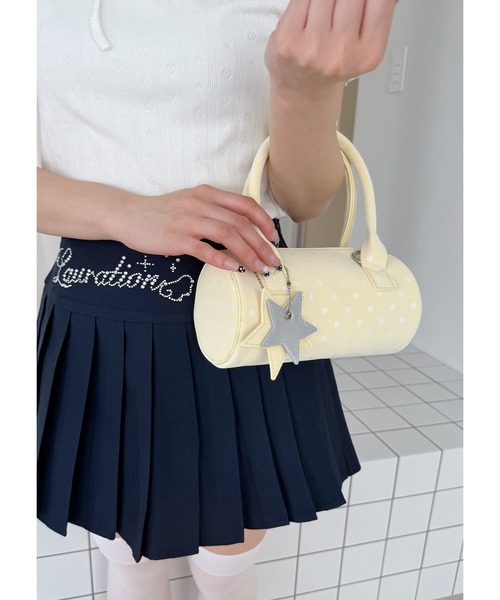 frunco(フランコ)の「星チャーム付きドットミニBAG(ハンドバッグ・レディース・ホワイト/ピンク/イエロー/ブラック/ブルー・FREE)」の7枚目の写真