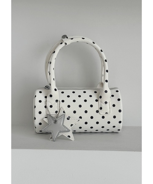 frunco(フランコ)の「星チャーム付きドットミニBAG(ハンドバッグ・レディース・ホワイト/ピンク/イエロー/ブラック/ブルー・FREE)」の14枚目の写真