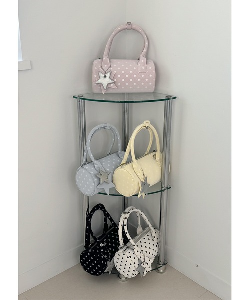 frunco(フランコ)の「星チャーム付きドットミニBAG(ハンドバッグ・レディース・ホワイト/ピンク/イエロー/ブラック/ブルー・FREE)」の17枚目の写真