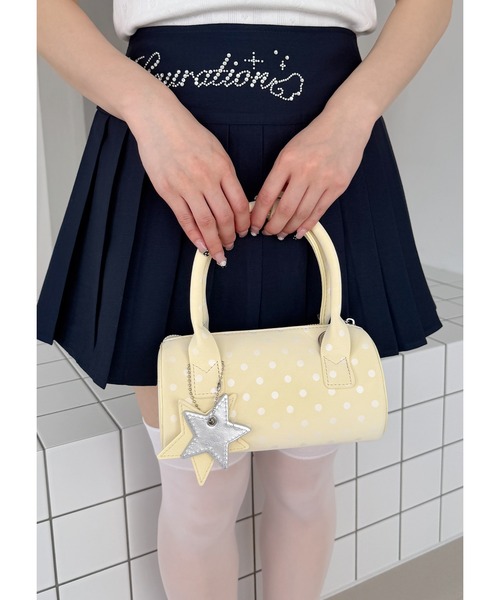 frunco(フランコ)の「星チャーム付きドットミニBAG(ハンドバッグ・レディース・ホワイト/ピンク/イエロー/ブラック/ブルー・FREE)」の9枚目の写真