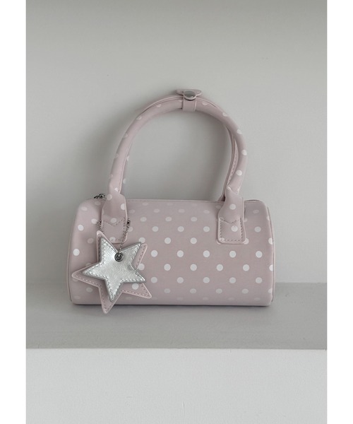 frunco(フランコ)の「星チャーム付きドットミニBAG(ハンドバッグ・レディース・ホワイト/ピンク/イエロー/ブラック/ブルー・FREE)」の12枚目の写真