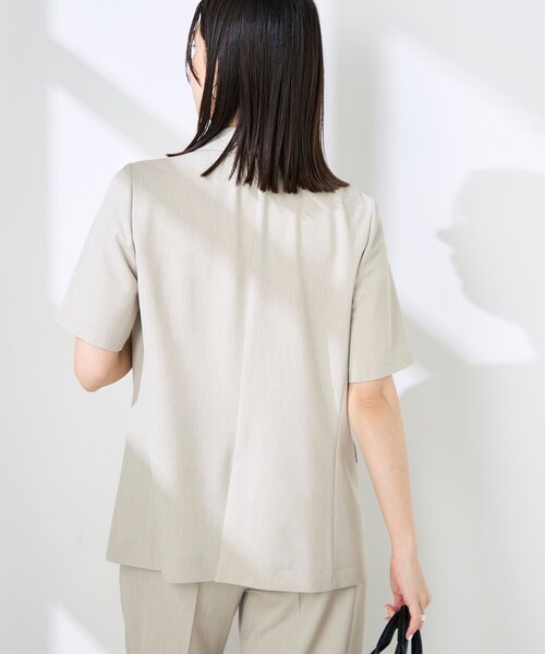 NOLLEY’S Sophi(ノーリーズソフィ)の「《セットアップ対応》ウォッシャブルドライツイルハーフスリーブジャケット(テーラードジャケット・レディース・ホワイト/ベージュ・38/36)」の22枚目の写真