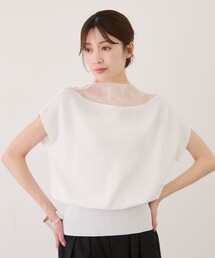 Jayro（ジャイロ）の「衿シアー半袖プルオーバー（ニット/セーター）」