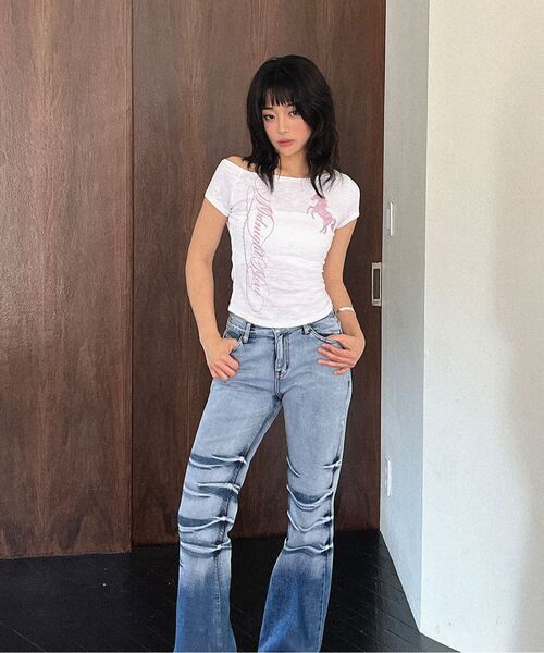 Midnight Move(ミッドナイトムーブ)の「cb horse t (white)(Tシャツ/カットソー・レディース・その他・FREE)」の2枚目の写真