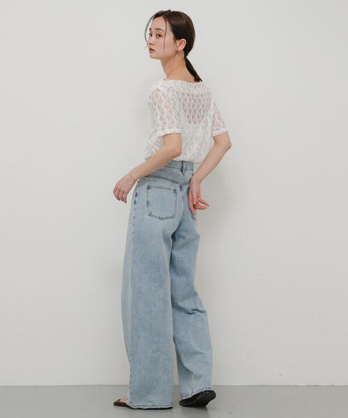 SENSE OF PLACE by URBAN RESEARCH（センスオブプレイスバイアーバンリサーチ）の「タックフェードデニムパンツ（デニムパンツ・レディース・ライトブルー/ライトインディゴブルー・MEDIUM/SMALL）」の22枚目の写真