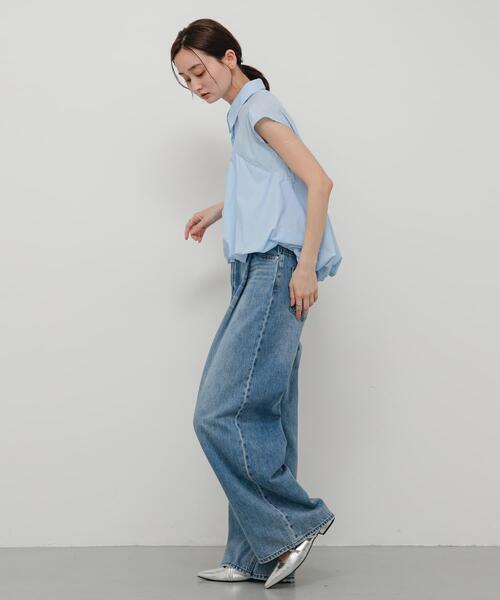 SENSE OF PLACE by URBAN RESEARCH（センスオブプレイスバイアーバンリサーチ）の「タックフェードデニムパンツ（デニムパンツ・レディース・ライトブルー/ライトインディゴブルー・MEDIUM/SMALL）」の16枚目の写真