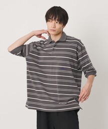 <NICE WEATHER>ボーダー ショートスリーブ ポロシャツ