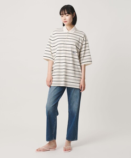 NICE WEATHER(ナイスウェザー)の「<NICE WEATHER>ボーダー ショートスリーブ ポロシャツ(ポロシャツ・メンズ・ホワイト/ダークグレー・L/M/S)」の10枚目の写真