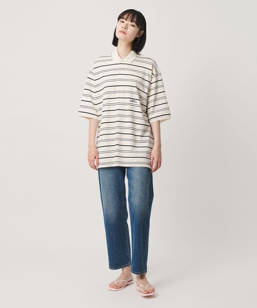 NICE WEATHER(ナイスウェザー)の「<NICE WEATHER>ボーダー ショートスリーブ ポロシャツ(ポロシャツ・メンズ・ホワイト/ダークグレー・L/M/S)」の11枚目の写真