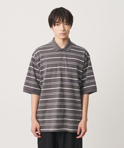 NICE WEATHER(ナイスウェザー)の「<NICE WEATHER>ボーダー ショートスリーブ ポロシャツ(ポロシャツ・メンズ・ホワイト/ダークグレー・L/M/S)」の14枚目の写真