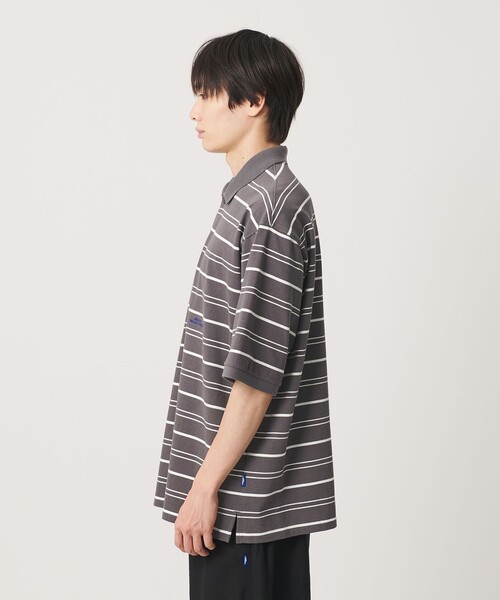 NICE WEATHER(ナイスウェザー)の「<NICE WEATHER>ボーダー ショートスリーブ ポロシャツ(ポロシャツ・メンズ・ホワイト/ダークグレー・L/M/S)」の15枚目の写真