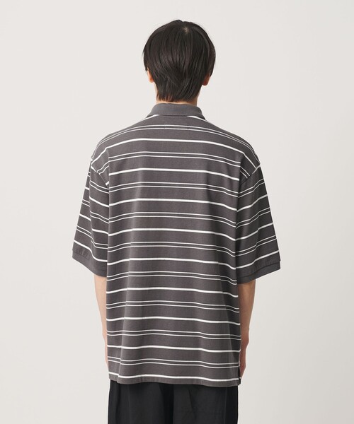 NICE WEATHER(ナイスウェザー)の「<NICE WEATHER>ボーダー ショートスリーブ ポロシャツ(ポロシャツ・メンズ・ホワイト/ダークグレー・L/M/S)」の16枚目の写真