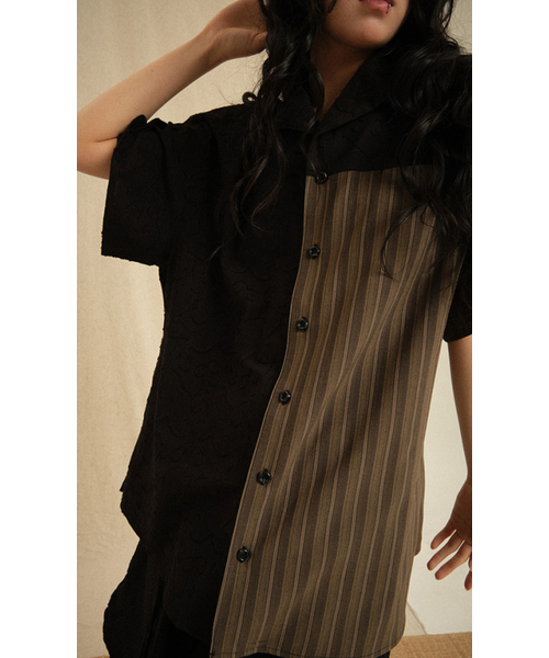RECULER(ルキュレ)の「Ethnic Coloring Open Collar Shirts Black (Ver. 26ss)(シャツ/ブラウス・レディース・その他・SMALL/LARGE)」の4枚目の写真