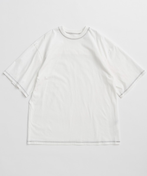 MAISON SPECIAL(メゾンスペシャル)の「Multi-Way Color Stitch-Over T-Shirt/マルチウェイカラーステッチオーバーTEE(Tシャツ/カットソー・レディース・ブラック/ホワイト/グリーン・FREE)」の21枚目の写真