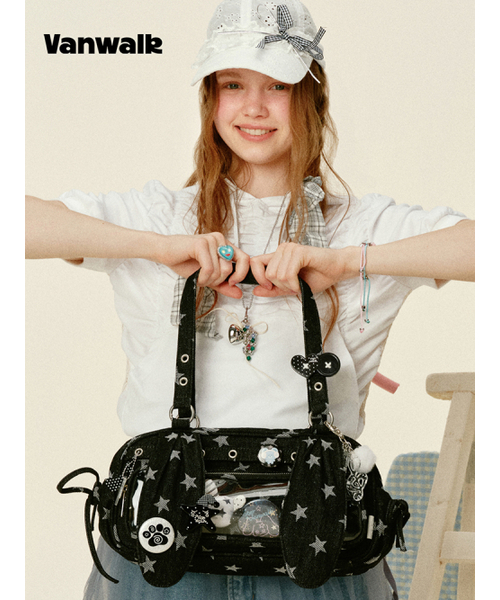VANWALK（バンウォーク）の「Bunny Bunny Tote Bag [Black]（ショルダーバッグ・レディース・ブラック・FREE）」の2枚目の写真