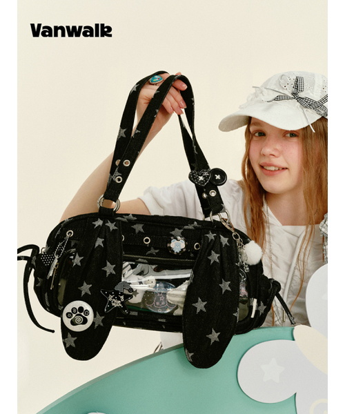 VANWALK（バンウォーク）の「Bunny Bunny Tote Bag [Black]（ショルダーバッグ・レディース・ブラック・FREE）」の3枚目の写真