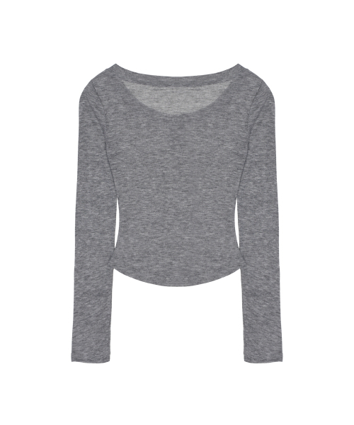 NICK&NICOLE(ニックアンドニコール)の「SOFT BUTTON SLIM TOP_GRAY(Tシャツ/カットソー・レディース・その他・FREE)」の5枚目の写真