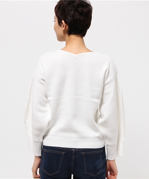 Kastane（カスタネ）の「バルーン袖プルオーバー（ニット/セーター・レディース・アイボリー/ネイビー/ピンク/サックスブルー・FREE）」の7枚目の写真