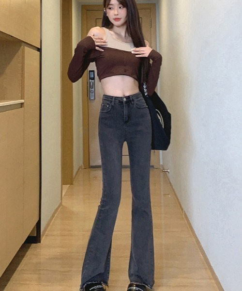 REBALANCE(リバランス)の「フレアデニムパンツ(デニムパンツ・レディース・C/B/A・SMALL/MEDIUM/LARGE)」の2枚目の写真