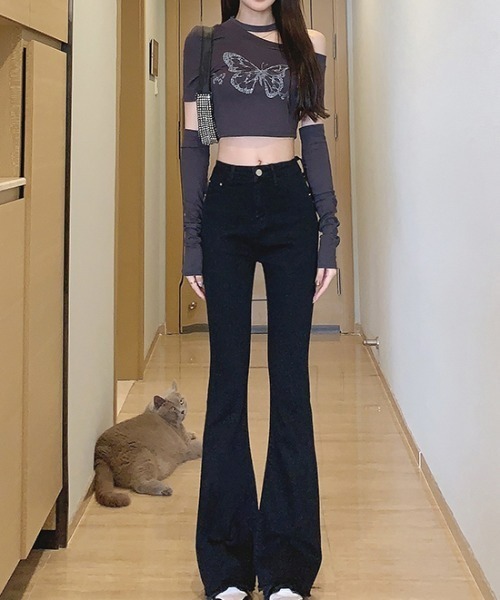 REBALANCE(リバランス)の「フレアデニムパンツ(デニムパンツ・レディース・C/B/A・SMALL/MEDIUM/LARGE)」の3枚目の写真