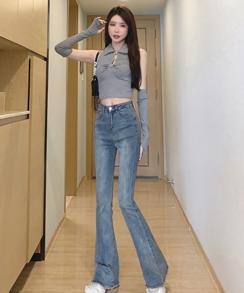 REBALANCE(リバランス)の「フレアデニムパンツ(デニムパンツ・レディース・C/B/A・SMALL/MEDIUM/LARGE)」の5枚目の写真