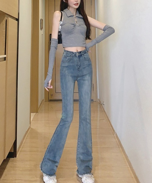 REBALANCE(リバランス)の「フレアデニムパンツ(デニムパンツ・レディース・C/B/A・SMALL/MEDIUM/LARGE)」の8枚目の写真