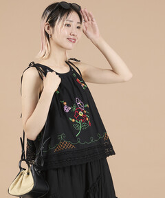 FLOWER EMBROIDERY CARDIGAN（カーディガン/ボレロ）｜Ameri（アメリ