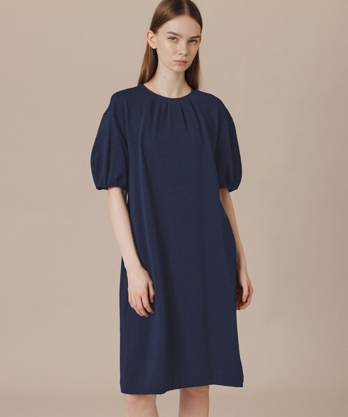 MACKINTOSH LONDON（マッキントッシュ ロンドン）の「【WEB・一部店舗限定】サッカーストレッチワンピース（ワンピース・レディース・ネイビー/チャコールグレー・38）」の2枚目の写真