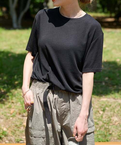 OUTDOOR PRODUCTS(アウトドアプロダクツ)の「ULT SPORTS RUNNIN' TEE(Tシャツ/カットソー・レディース・グレー/ブラウン/ブラック・FREE)」の9枚目の写真