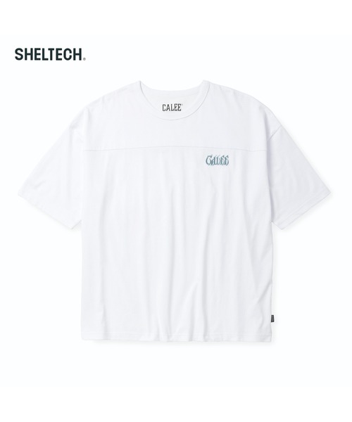 CALEE(キャリー)の「×SHELTECH LOGO FOOT BALL TEE <A TYPE>(Tシャツ/カットソー・メンズ・ホワイト・MEDIUM/LARGE/X-LARGE)」の1枚目の写真