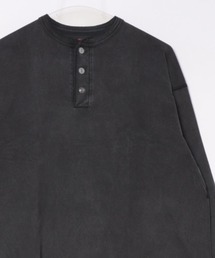 【Healthknit】Henlyneck L/S (Sulfur dye) / 硫化染め ヘンリーネック ロングスリーブTシャツ