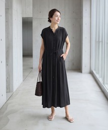 STYLE DELI（スタイルデリ）の「レーヨンバンドカラードレープワンピース（ワンピース）」