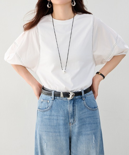 LUCPY(ラクピー)の「ボリュームスリーブデザインプルオーバー(その他トップス・レディース・ホワイト・X-LARGE/LARGE/MEDIUM/SMALL)」の1枚目の写真