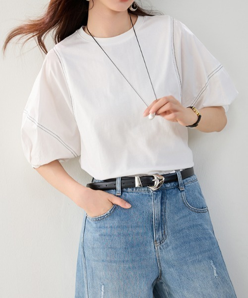 LUCPY(ラクピー)の「ボリュームスリーブデザインプルオーバー(その他トップス・レディース・ホワイト・X-LARGE/LARGE/MEDIUM/SMALL)」の3枚目の写真