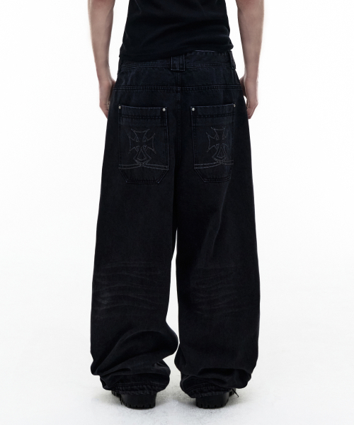 OPUS 0012(オーパス0012)の「Op. 09 SCARFACE DENIM PANTS BLACK(デニムパンツ・レディース・その他・SMALL/MEDIUM/LARGE)」の2枚目の写真